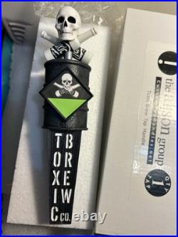 TOXIC BREW COMPANY TOXIC RADIOACTIVE WASTE BARREL & SKULL beer tap handle. OHIO