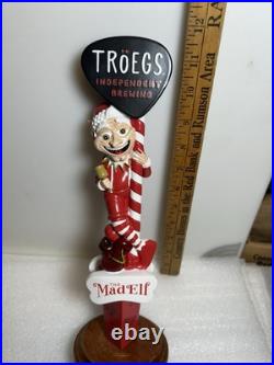 TROEGS BREWING THE MAD ELF HOLIDAY BREW draft beer tap handle. PENNSYLVANIA