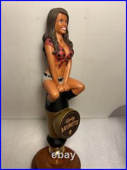 TWIN PEAKS BREWING KNOTTY BRUNETTE HOMETOWN GIRL draft beer tap handle. TEXAS