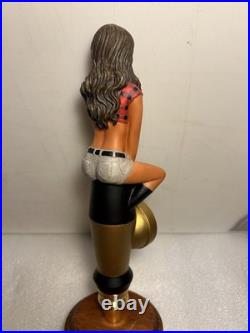 TWIN PEAKS BREWING KNOTTY BRUNETTE HOMETOWN GIRL draft beer tap handle. TEXAS