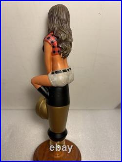 TWIN PEAKS BREWING KNOTTY BRUNETTE HOMETOWN GIRL draft beer tap handle. TEXAS