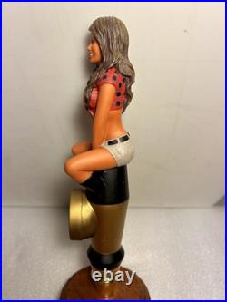 TWIN PEAKS BREWING KNOTTY BRUNETTE HOMETOWN GIRL draft beer tap handle. TEXAS