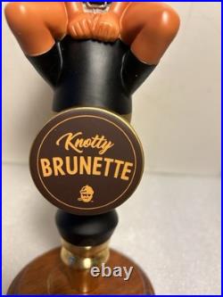 TWIN PEAKS BREWING KNOTTY BRUNETTE HOMETOWN GIRL draft beer tap handle. TEXAS