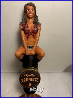 TWIN PEAKS BREWING KNOTTY BRUNETTE HOMETOWN GIRL draft beer tap handle. TEXAS