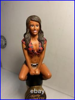 TWIN PEAKS BREWING KNOTTY BRUNETTE HOMETOWN GIRL draft beer tap handle. TEXAS