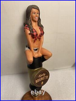 TWIN PEAKS BREWING KNOTTY BRUNETTE draft beer tap handle. TEXAS