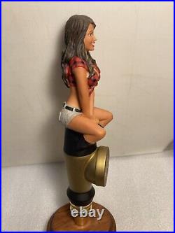 TWIN PEAKS BREWING KNOTTY BRUNETTE draft beer tap handle. TEXAS