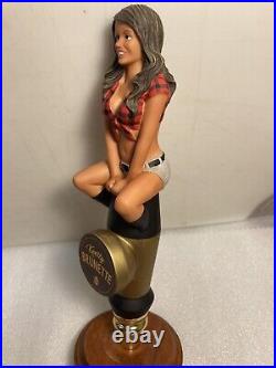 TWIN PEAKS BREWING KNOTTY BRUNETTE draft beer tap handle. TEXAS