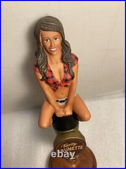 TWIN PEAKS BREWING KNOTTY BRUNETTE draft beer tap handle. TEXAS