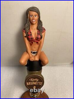 TWIN PEAKS BREWING KNOTTY BRUNETTE draft beer tap handle. TEXAS