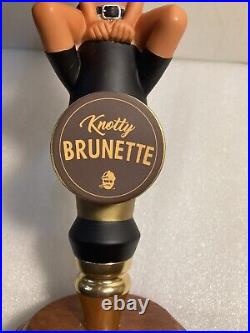 TWIN PEAKS BREWING KNOTTY BRUNETTE draft beer tap handle. TEXAS