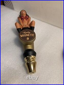 TWIN PEAKS BREWING KNOTTY BRUNETTE draft beer tap handle. TEXAS