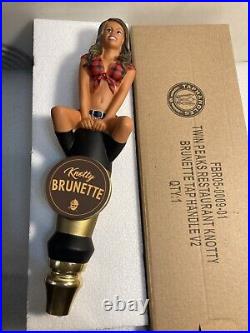 TWIN PEAKS BREWING KNOTTY BRUNETTE draft beer tap handle. TEXAS
