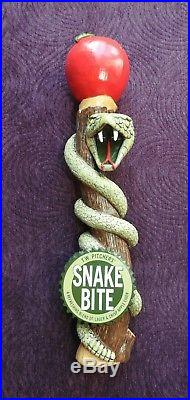 T. W. Pitchers Snake Bite Apple Cider Shandy Beer Tap Handle 11.5 Tall MINT
