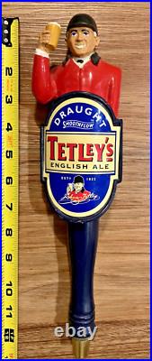 Tetley's Beer Tap Handle Knob Top Brewing Draft Bar Top Keg Pub English Ale