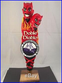 Thunder Canyon Brewery Doble Diablo Beer Tap Handle Rare Figural Devil Beer Tap