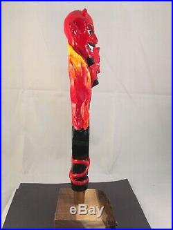 Thunder Canyon Brewery Doble Diablo Beer Tap Handle Rare Figural Devil Beer Tap