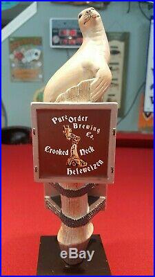 ULTRA RARE PURE ORDER BREWING SEAL BEER TAP HANDLE WithSTAND