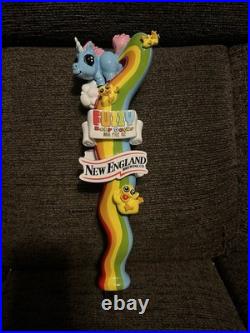 UNICORNS RAINBOWS AND FUZZY BABY DUCKS Draft beer tap handle. EMPTY BOTTLE