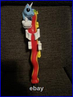 UNICORNS RAINBOWS AND FUZZY BABY DUCKS Draft beer tap handle. EMPTY BOTTLE