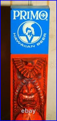 Ultra Rare! 1972 PRIMO Hawaiian BEER Warrior Totem Pole TAP HANDLE (Nice+) WOW