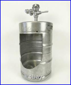 Unique urinals made from beer kegs manual flush valve included