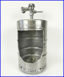Unique urinals made from beer kegs manual flush valve included
