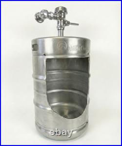 Unique urinals made from beer kegs manual flush valve included