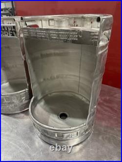 Unique urinals made from beer kegs perfect for bars, pubs, or themed venues