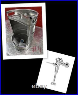 Unique urinals made from beer kegs rolled edges, With A Manya Valve