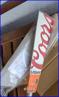 University Of Miami (UM) Coors Light 12 Aluminum Tap Handle NEW