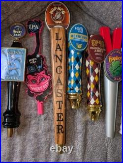 Used Lot of 9 Pennsylvania & Other Beer Tap Handles! Heavy Seas / Hefe Weiss