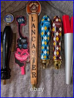 Used Lot of 9 Pennsylvania & Other Beer Tap Handles! Heavy Seas / Hefe Weiss