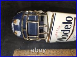 Used rare Modelo Football Helmet Topper Tap Handle Lion Gift Party Keg Special