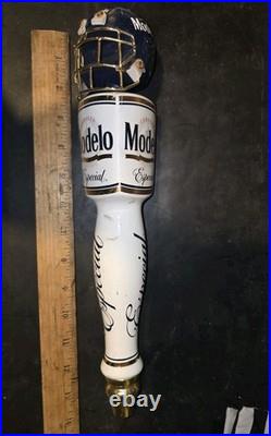 Used rare Modelo Football Helmet Topper Tap Handle Lion Gift Party Keg Special