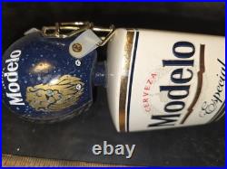 Used rare Modelo Football Helmet Topper Tap Handle Lion Gift Party Keg Special