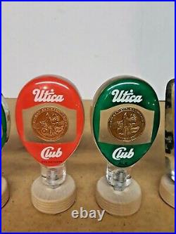 Utica Club Medallion LUCITE TAP HANDLE SET, West End Saranac Ale & Beer