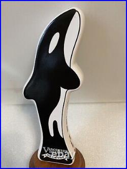 VANCOUVER ISLAND PIPER'S PALE ALE KILLER WHALE draft beer tap handle. CANADA
