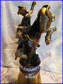 VERY RARE NEW 1998 Bud Light Beer Bucking Bull Rider tap handle Rodeo Cowboy
