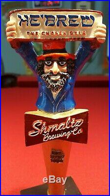 VERY RARE SHMALTZ BREWING HE'BREW BEER TAP HANDLE WithSTAND