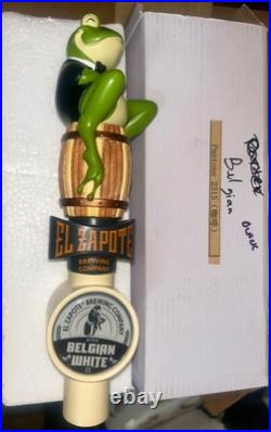VHTF El Zapote Beer Frog Figural Tap Handle New in Box