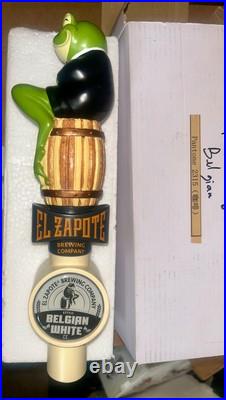 VHTF El Zapote Beer Frog Figural Tap Handle New in Box