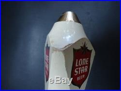VINTAGE 1970's LONE STAR BEER WOOD TAP HANDLE 12.5 TEXAS KEG BREWERY