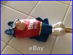 VINTAGE FLYING BUD MAN figural BEER TAP HANDLE KEG TOPPER KNOB Budweiser