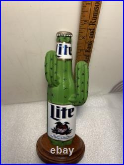 VINTAGE MILLER LITE DESERT CACTUS draft beer tap handle. Miller/Coors. USA