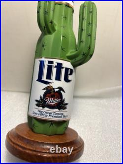 VINTAGE MILLER LITE DESERT CACTUS draft beer tap handle. Miller/Coors. USA