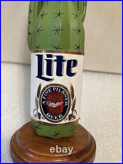 VINTAGE MILLER LITE DESERT CACTUS draft beer tap handle. Miller/Coors. USA