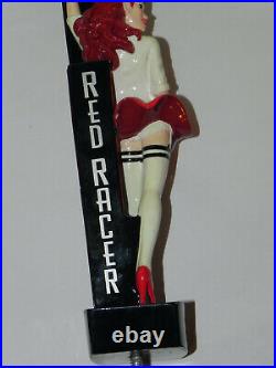 Very Rare Central City Brewing Red Racer Beer Tap Handle Pretty Girl Red Skirt