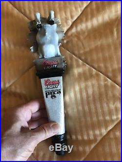 Very Rare Coors Light Bobble Head Bull Beer Tap Handle