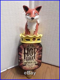 Very Rare Figural Red Fox Hop Box Imperial IPA 8.5 Beer Keg Tap Handle